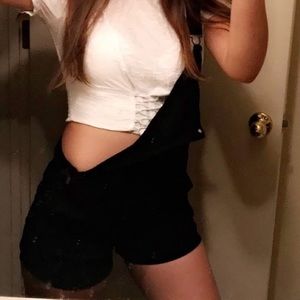 black short overalls